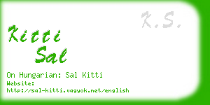 kitti sal business card